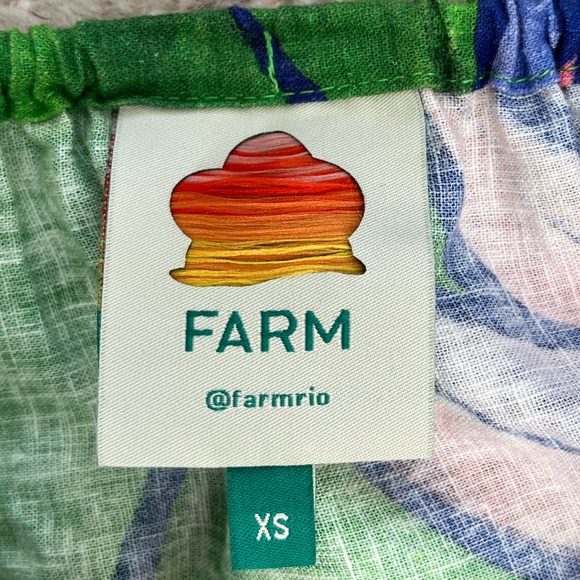 FARM RIO | Tropical Bunch One-Shoulder Open Waist Dress in Multi | Size XS - Picture 6 of 9